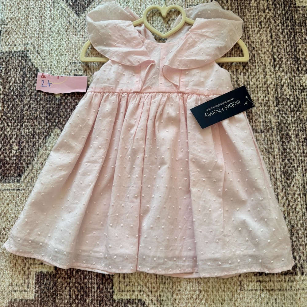 Mabel + honey girls Swiss dots dress 2t nwt
